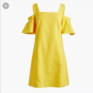 J. Crew Yellow Cold Shoulder Dress
